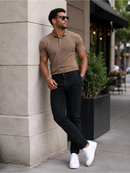 George Other - George Men’s Black Flat Front Dress Pants | 34x32 | Classic Business Casual